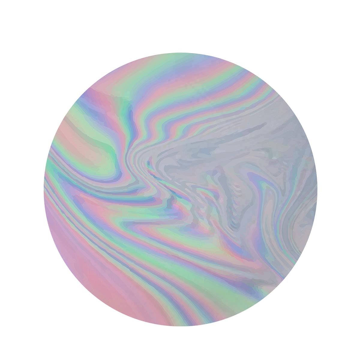 Holographic Abstract Round Rug-grizzshop