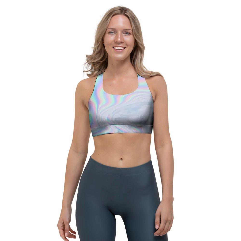 Holographic Abstract Sports Bra-grizzshop