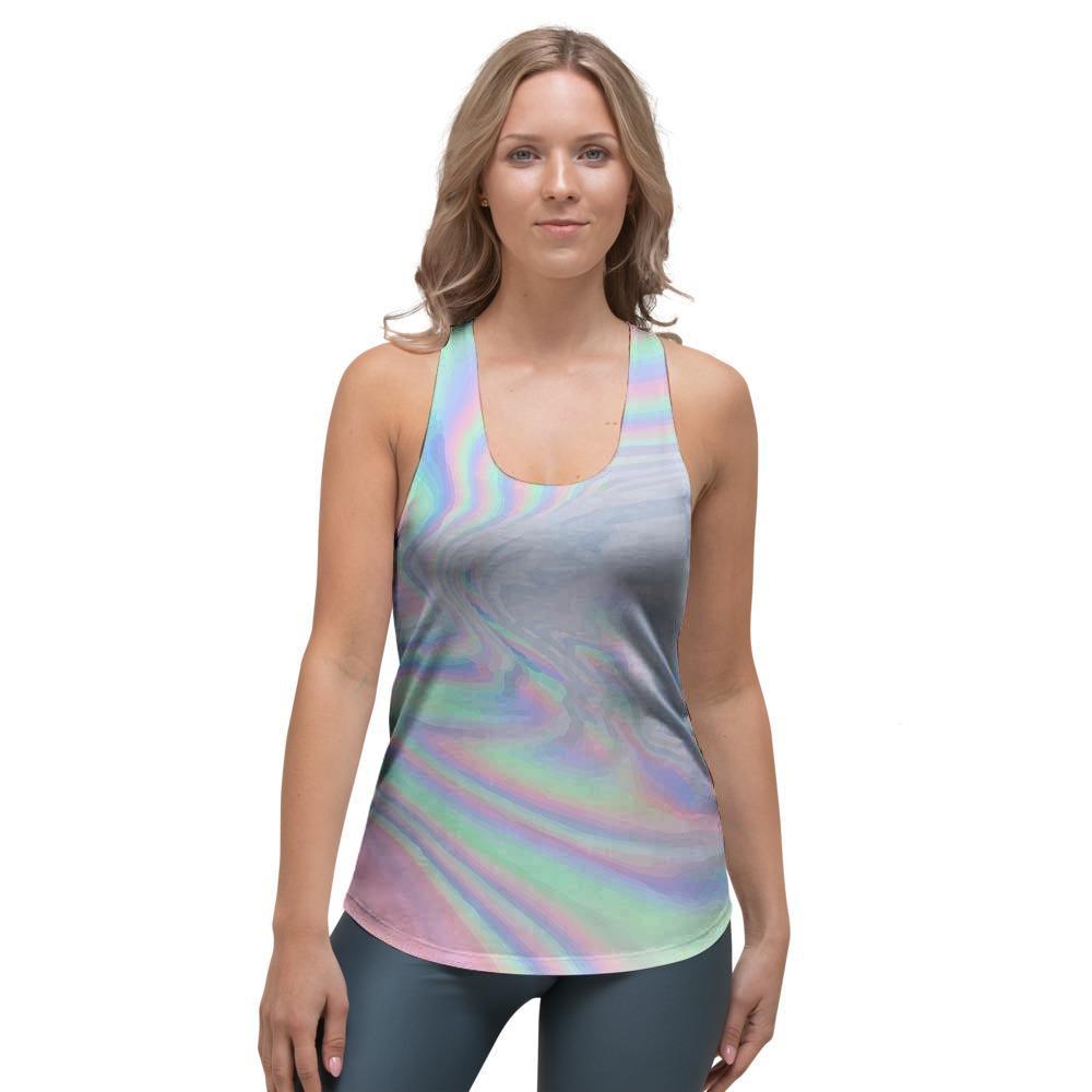 Holographic Abstract Women's Racerback Tank Top-grizzshop