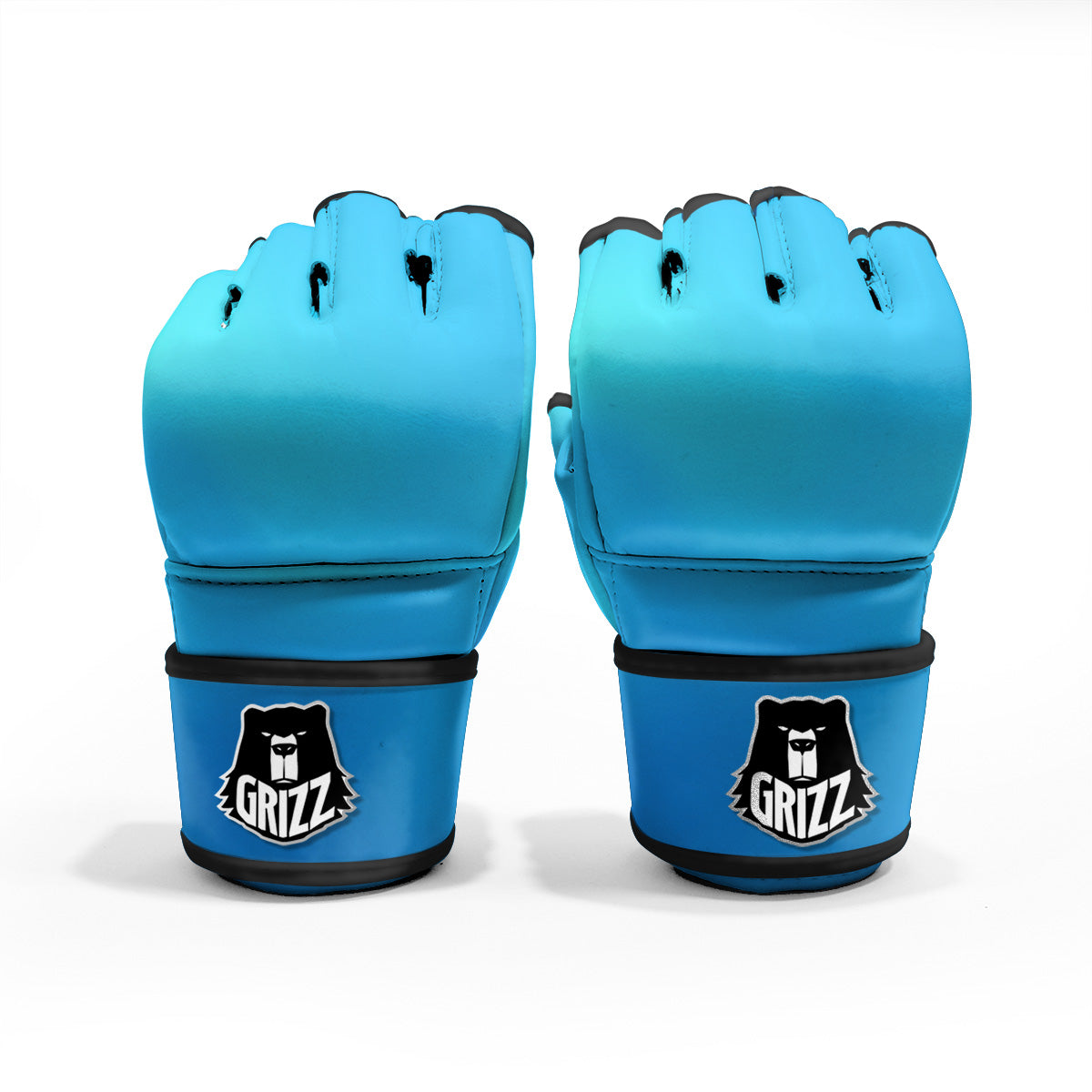 Holographic Blue Print MMA Gloves-grizzshop
