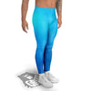 Holographic Blue Print Men's Leggings-grizzshop