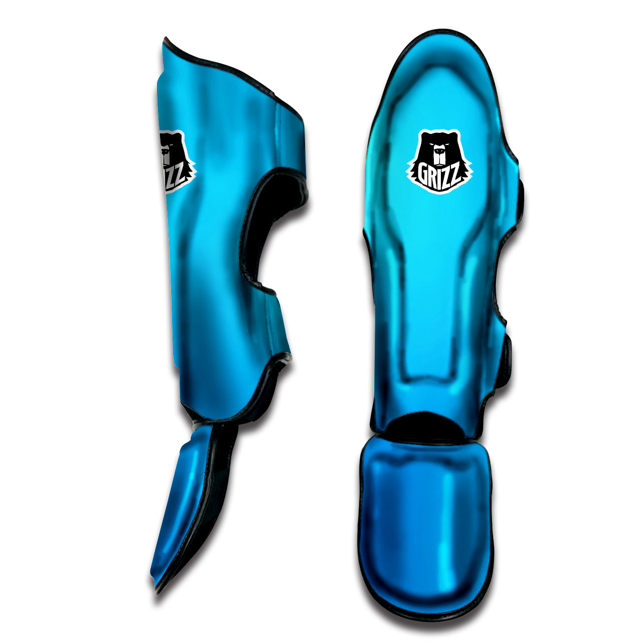 Holographic Blue Print Muay Thai Shin Guards-grizzshop