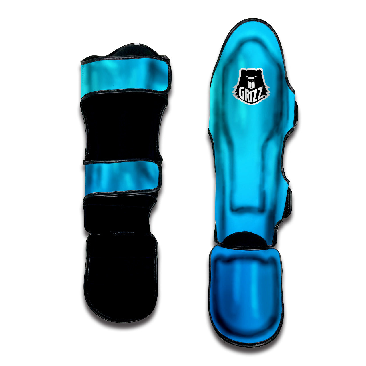 Holographic Blue Print Muay Thai Shin Guards-grizzshop