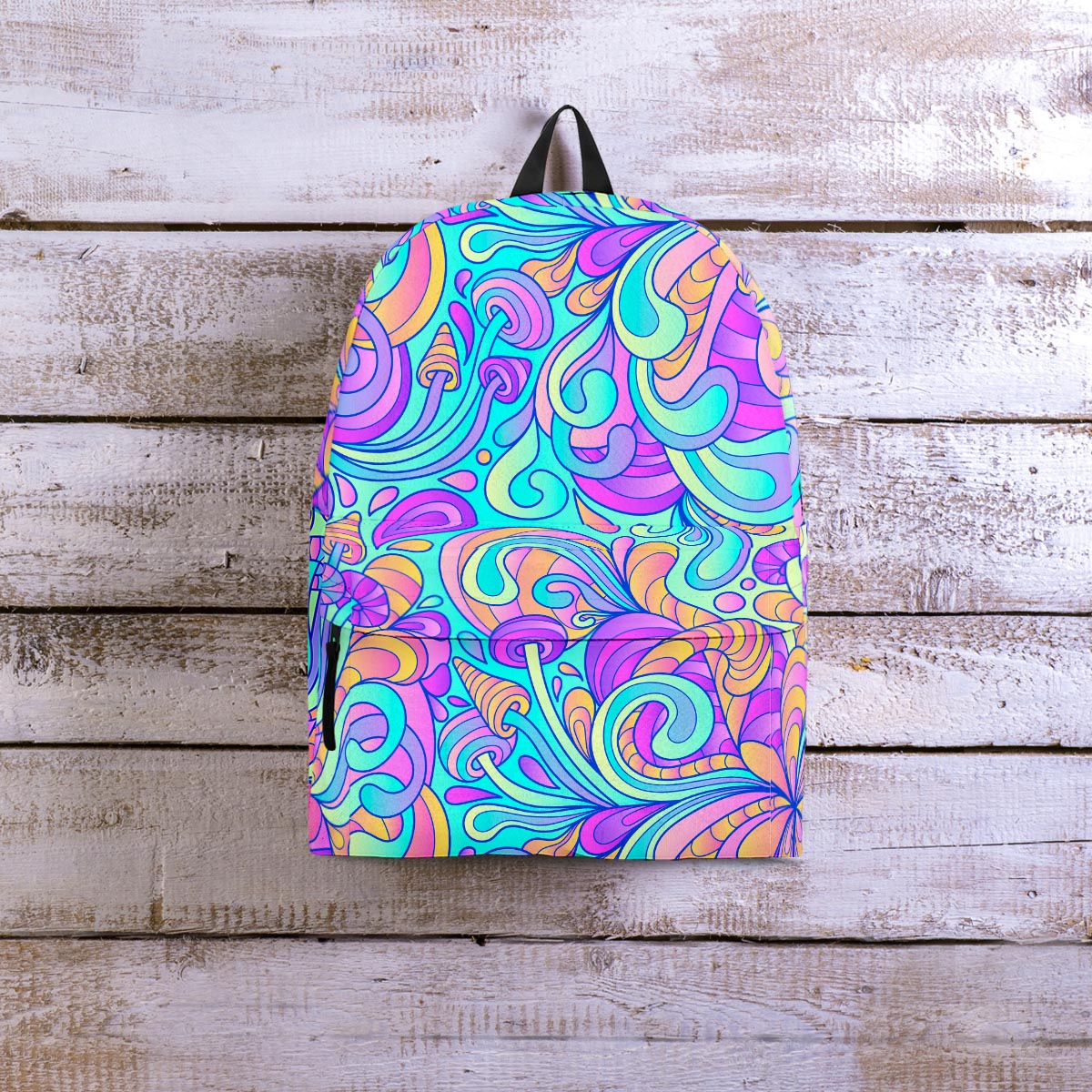 Holographic Floral Psychedelic Backpack-grizzshop