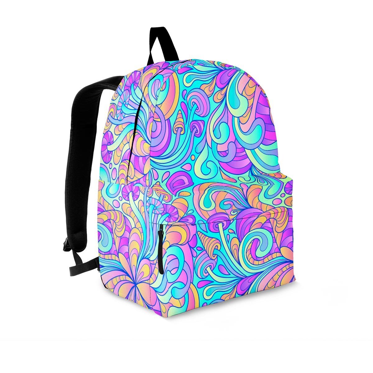 Holographic Floral Psychedelic Backpack-grizzshop