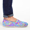 Holographic Floral Psychedelic Canvas Shoes-grizzshop