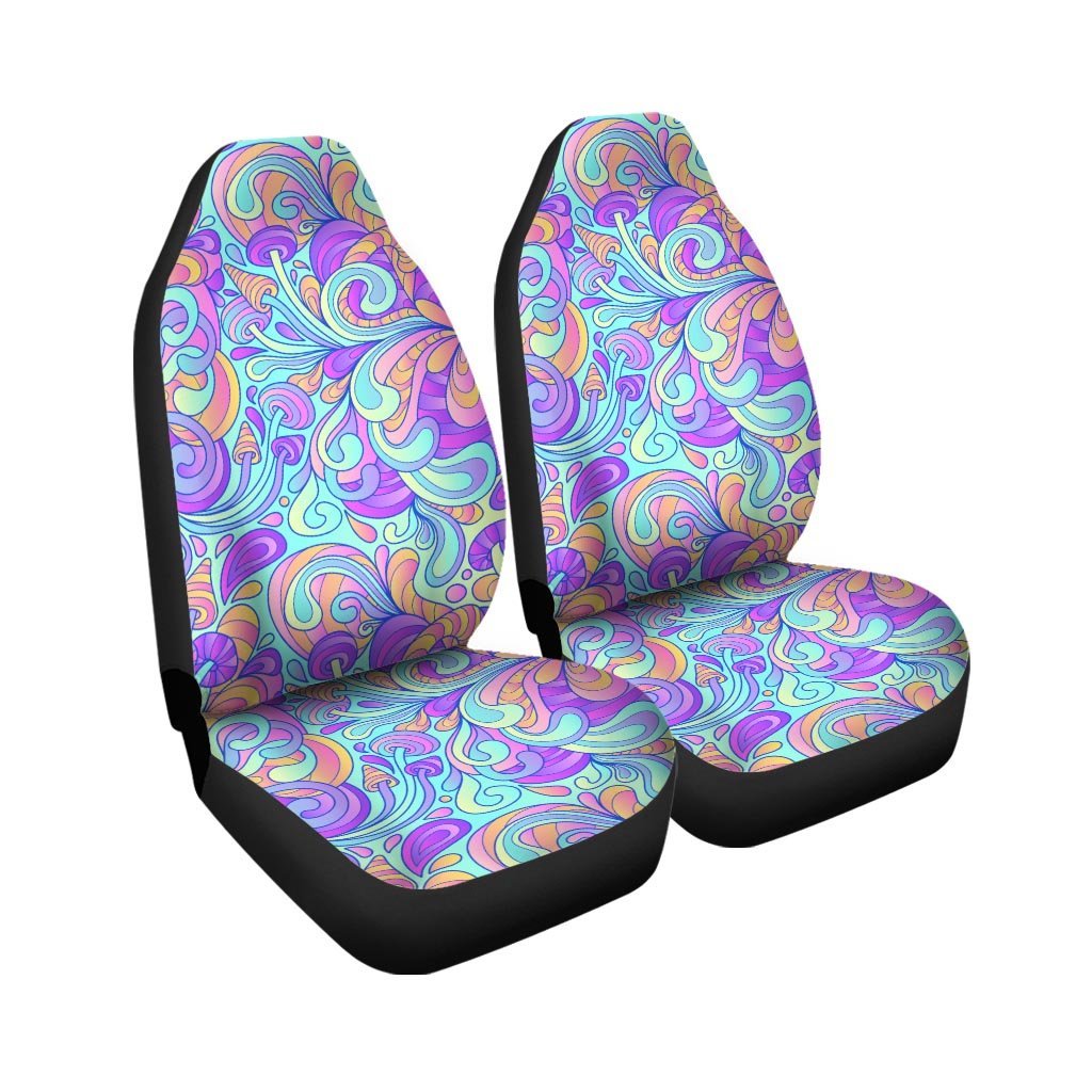 Holographic Floral Psychedelic Car Seat Covers-grizzshop