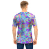 Holographic Floral Psychedelic Men T Shirt-grizzshop