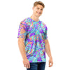 Holographic Floral Psychedelic Men T Shirt-grizzshop