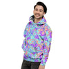 Holographic Floral Psychedelic Men's Hoodie-grizzshop