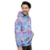 Holographic Floral Psychedelic Men's Hoodie-grizzshop