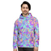 Holographic Floral Psychedelic Men's Hoodie-grizzshop