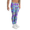 Holographic Floral Psychedelic Men's Leggings-grizzshop