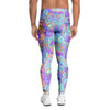 Holographic Floral Psychedelic Men's Leggings-grizzshop