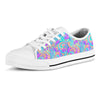 Holographic Floral Psychedelic Men's Low Top Shoes-grizzshop