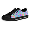 Holographic Floral Psychedelic Men's Low Top Shoes-grizzshop