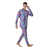 Holographic Floral Psychedelic Men's Pajamas-grizzshop