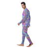 Holographic Floral Psychedelic Men's Pajamas-grizzshop