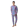 Holographic Floral Psychedelic Men's Pajamas-grizzshop