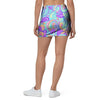 Holographic Floral Psychedelic Mini Skirt-grizzshop