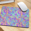 Holographic Floral Psychedelic Mouse Pad-grizzshop