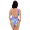 Holographic Floral Psychedelic One Piece Swimsuite-grizzshop