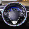 Holographic Floral Psychedelic Steering Wheel Cover-grizzshop