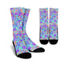 Holographic Floral Psychedelic Unisex Socks-grizzshop