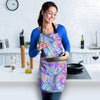 Holographic Floral Psychedelic Women's Apron-grizzshop