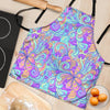 Holographic Floral Psychedelic Women's Apron-grizzshop