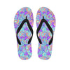 Holographic Floral Psychedelic Women's Flip Flops-grizzshop