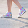 Holographic Floral Psychedelic Women's High Top Shoes-grizzshop