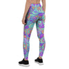 Holographic Floral Psychedelic Women's Leggings-grizzshop