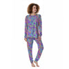 Holographic Floral Psychedelic Women's Pajamas-grizzshop