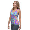 Holographic Floral Psychedelic Women's Tank Top-grizzshop