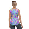 Holographic Floral Psychedelic Women's Tank Top-grizzshop