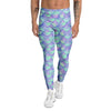 Holographic Mermaid Tail Print Pattern Men's Leggings-grizzshop