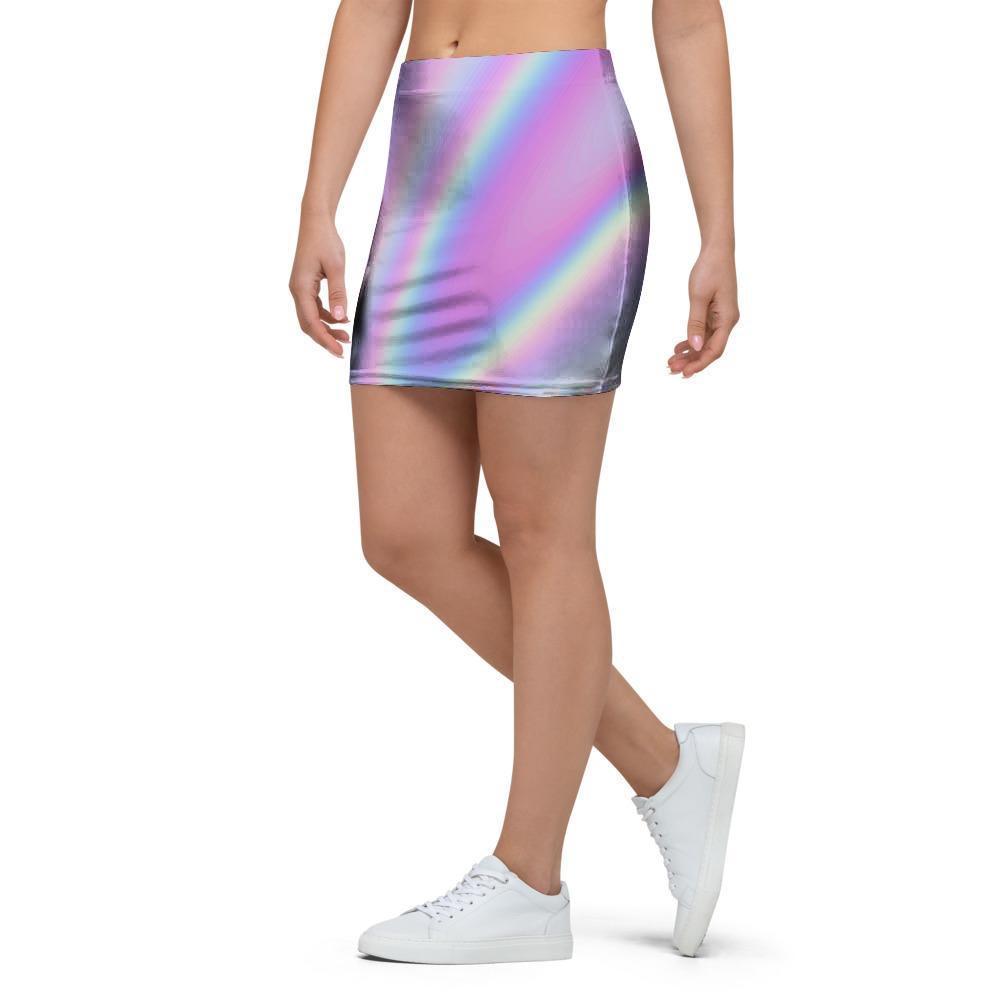 Holographic Mini Skirt-grizzshop