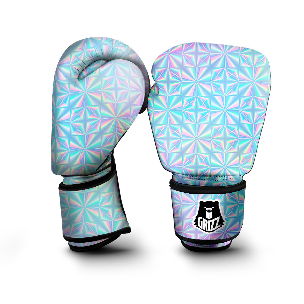 Holographic Paper Texture Print Boxing Gloves-grizzshop