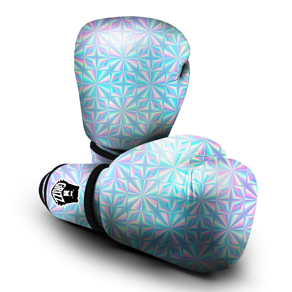 Holographic Paper Texture Print Boxing Gloves-grizzshop
