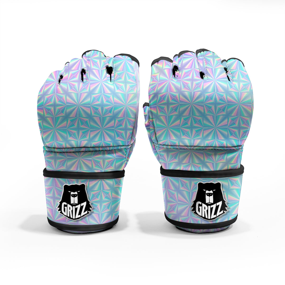 Holographic Paper Texture Print MMA Gloves-grizzshop