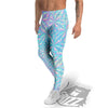 Holographic Paper Texture Print Men's Leggings-grizzshop