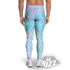 Holographic Paper Texture Print Men's Leggings-grizzshop