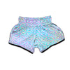 Holographic Paper Texture Print Muay Thai Boxing Shorts-grizzshop