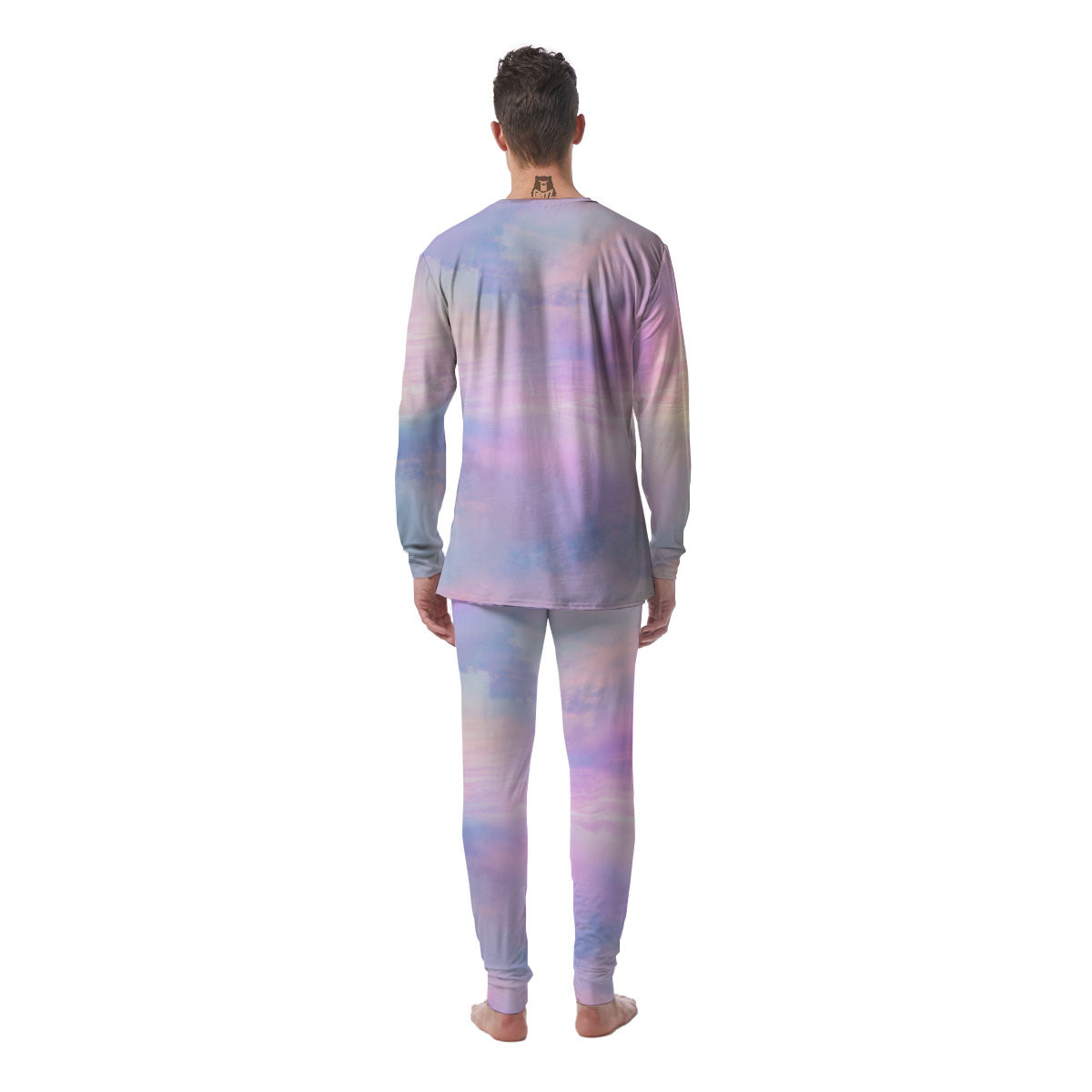 Holographic Pastel Print Men's Pajamas-grizzshop