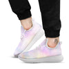 Holographic Pastel Print White Athletic Shoes-grizzshop