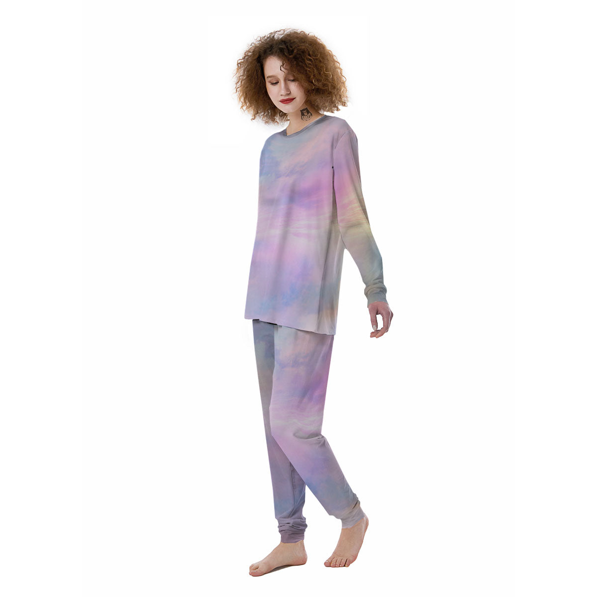 Holographic Pastel Print Women's Pajamas-grizzshop