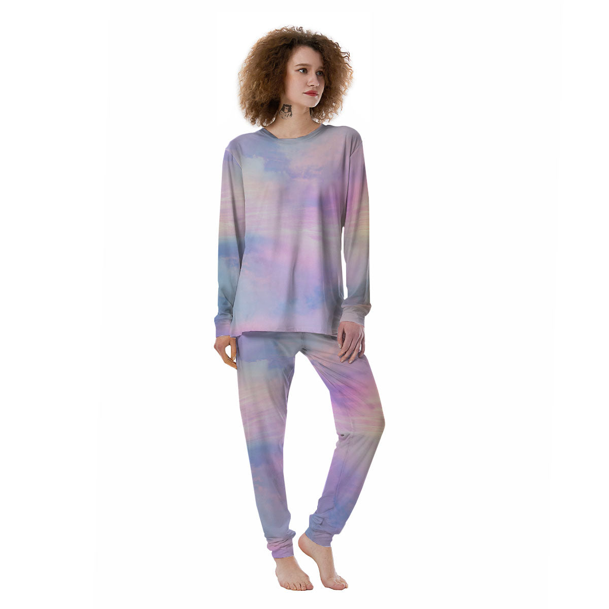 Holographic Pastel Print Women's Pajamas-grizzshop