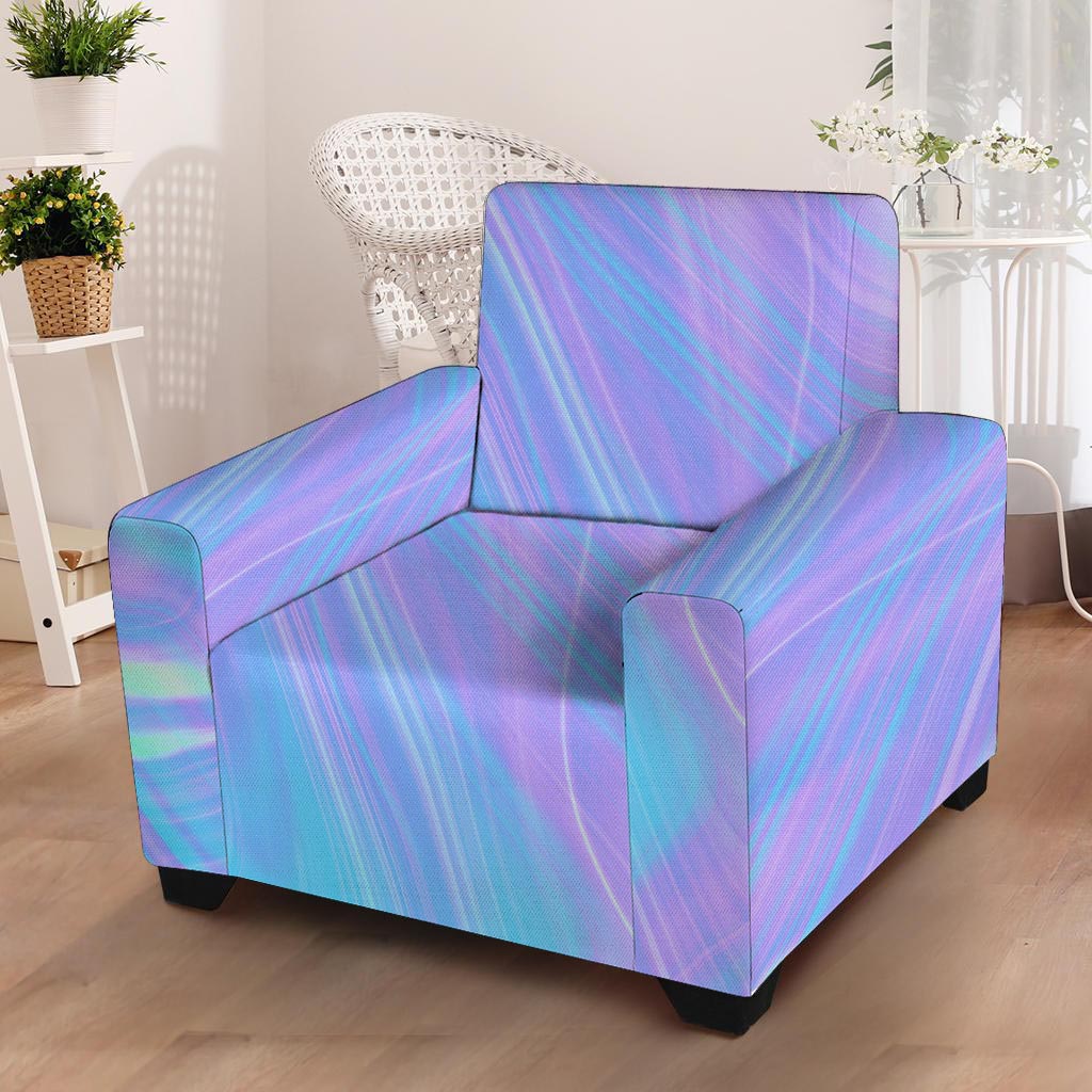 Holographic Print Armchair Cover-grizzshop