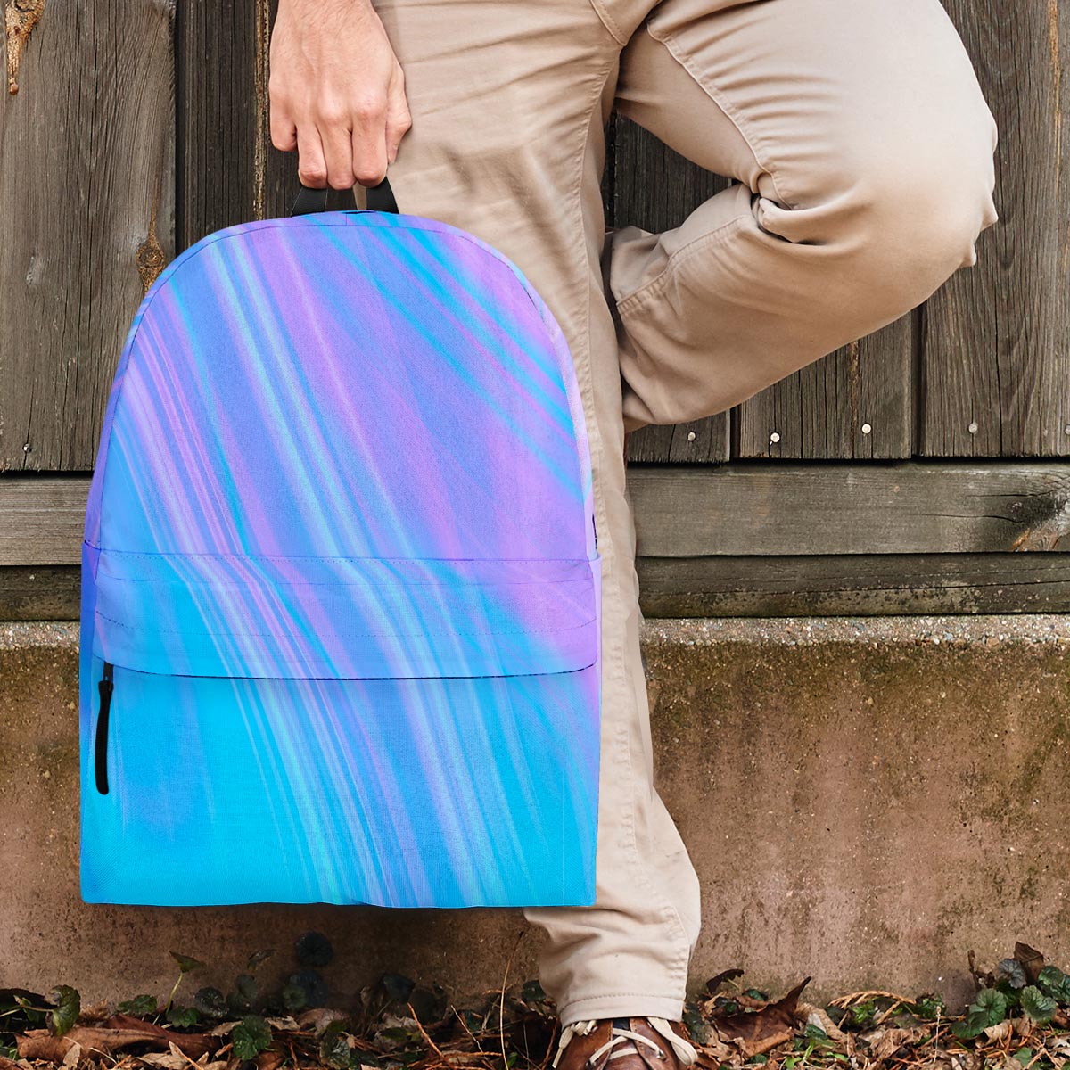 Holographic Print Backpack-grizzshop